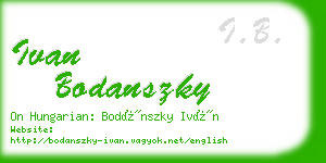 ivan bodanszky business card